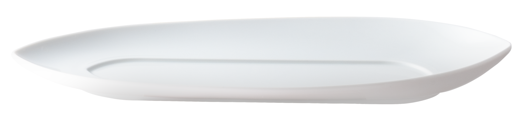 Schlichte weiße LEAFLine Teeplatte aus feinstem Porzellan mit eleganter Form, ideal für stilvolles Servieren von Tee und kleinen Speisen.